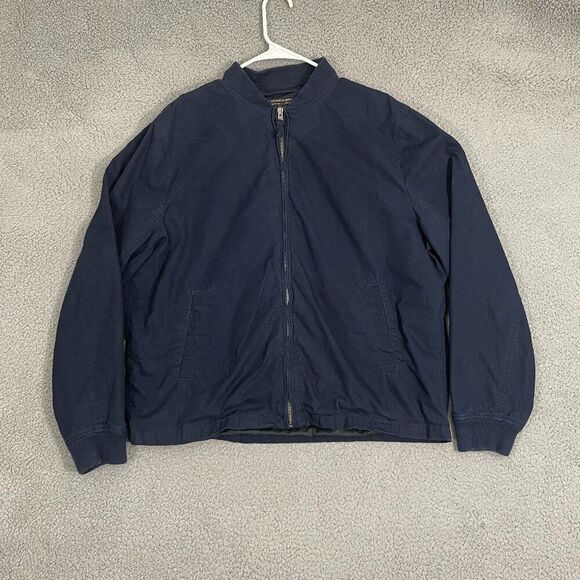 J CREW Jacket Men XL‎ Navy NX631 Military Army Bomber Field Utility Full Zip - Picture 1 of 8